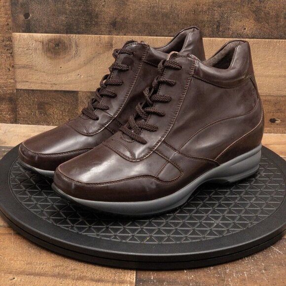 CALTO Other - CALTO INVISIBLE HEIGHT MENS BOOTS BROWN ANKLE LACE UP HIDDEN HEEL SIZE 11.5